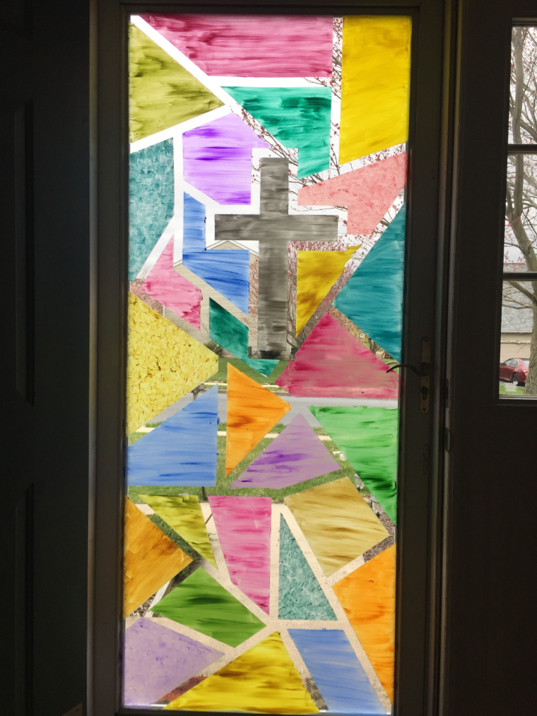 Easter Stained Glass Window – St. Isidore School