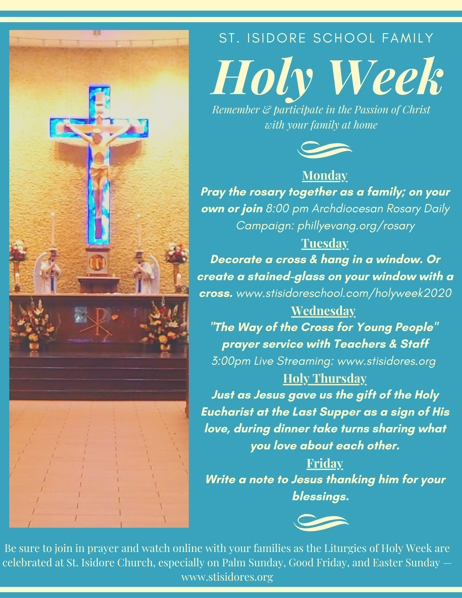 Holy Week 2020 – St. Isidore School